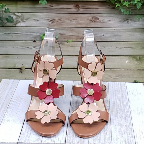 Michael Kors Floral Kit Strap Block Heel Open Toe - Picture 3 of 8